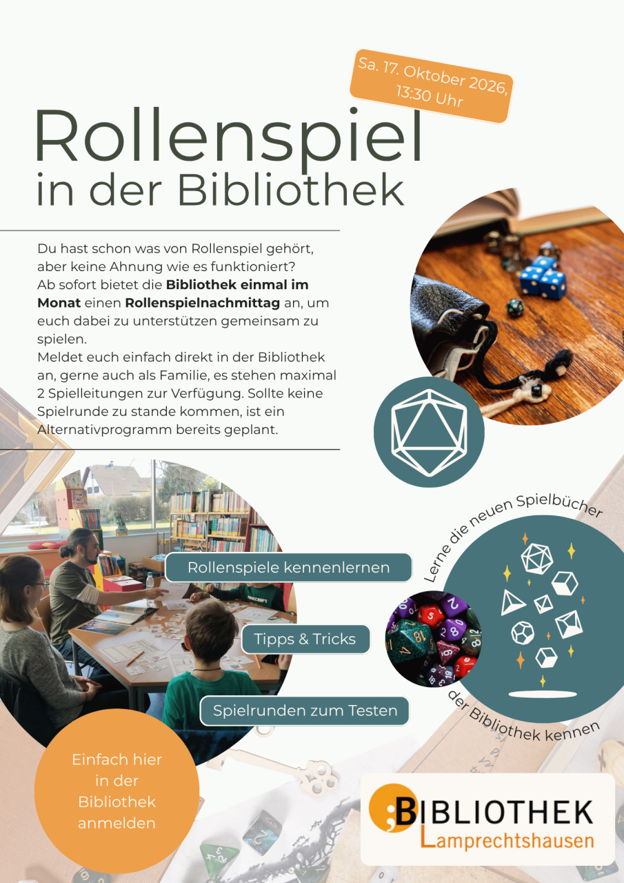 Rollenspiel in der Bibliothek Plakat